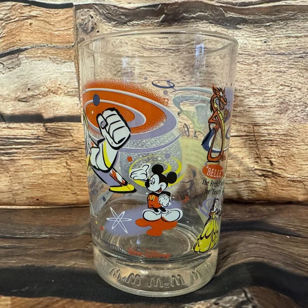 Vintage 2000 McDonald's Disney Epcot World Showcase Glass Buzz Lightyear Mickey